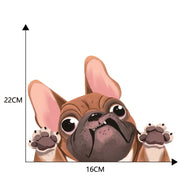 3 PCS D-840 Three-Dimensional Personalized Graphic Car Sticker Puppy Cartoon Colorful Vinyl Decals For Car Windows(C)