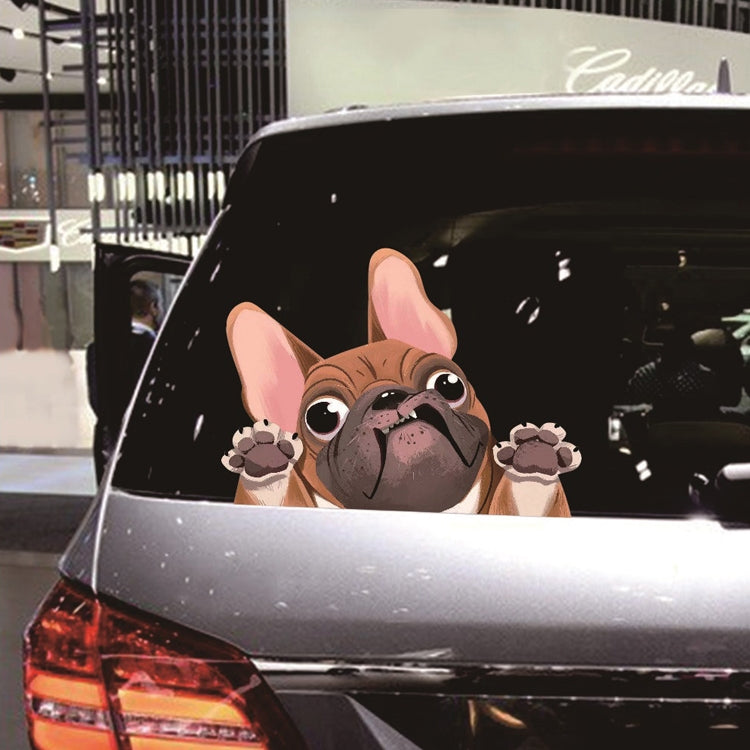 3 PCS D-840 Three-Dimensional Personalized Graphic Car Sticker Puppy Cartoon Colorful Vinyl Decals For Car Windows(C)