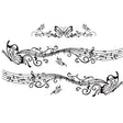 D-347 Butterfly Note Car Sticker Sheet Music Waist Line Body Sticker(Black) - Decorative Sticker by PMC TechLife | Online Shopping South Africa | PMC TechLife | Buy Now Pay Later Mobicred