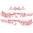 D-347 Butterfly Note Car Sticker Sheet Music Waist Line Body Sticker(Red) - Decorative Sticker by PMC TechLife | Online Shopping South Africa | PMC TechLife | Buy Now Pay Later Mobicred