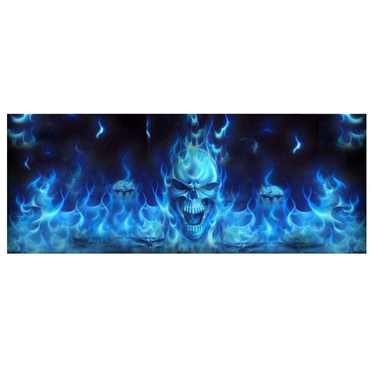 D-738 Burning Skull Car Rear Window Sticker Color Graphic Sticker, 135x36cm