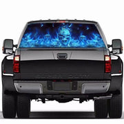 D-738 Burning Skull Car Rear Window Sticker Color Graphic Sticker, 135x36cm
