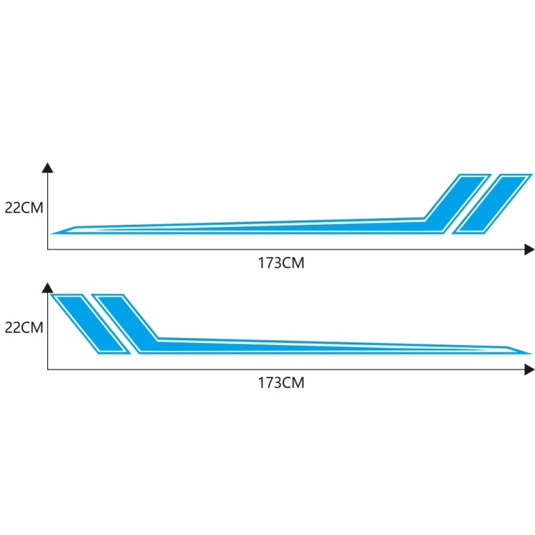 D-716 Car Striped Vinyl Body Stickers Personalized Modification Car Sticker(Blue) - Decorative Sticker by PMC TechLife | Online Shopping South Africa | PMC TechLife | Buy Now Pay Later Mobicred