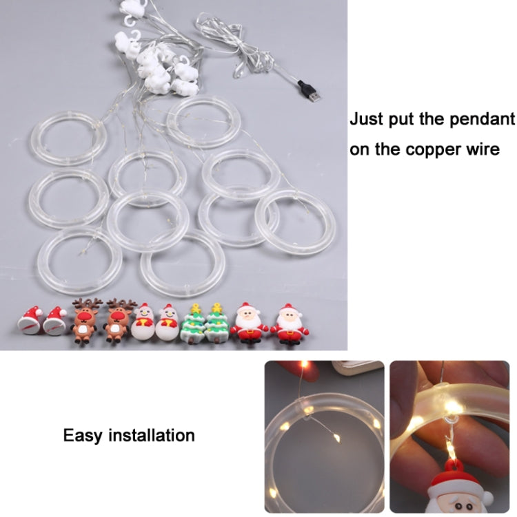 Christmas Decoration Lights USB Ring Doll 10 in 1 String Lights(Reindeer) - Christmas Decoration Lamps by PMc TechLife | Online Shopping South Africa | PMc TechLife | Buy Now Pay Later Mobicred