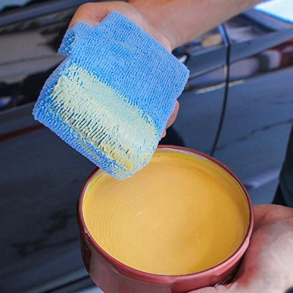 FJDLK-001 Microfiber Car Washing Cleaning Waxing Polishing Sponge Towel Cloth Square Car Care Tools 3cm Thick(12x8x4cm)