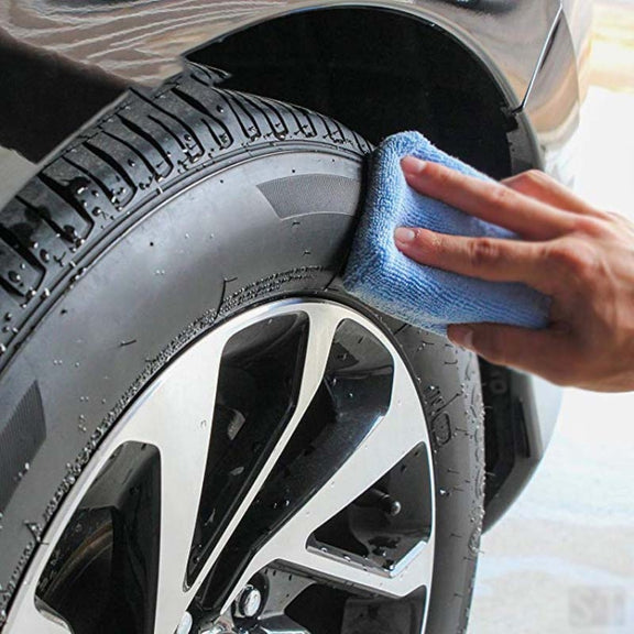 FJDLK-001 Microfiber Car Washing Cleaning Waxing Polishing Sponge Towel Cloth Square Car Care Tools 3cm Thick(12x8x4cm)