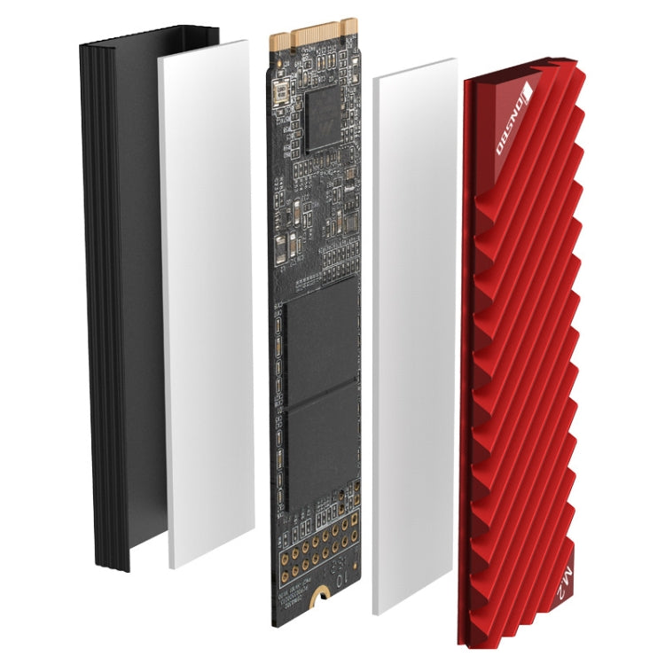 Jonsbo M.2-3 Solid State Radiator For NVME/SSD(Red) - Fan Cooling by Jonsbo | Online Shopping South Africa | PMC Jewellery | Buy Now Pay Later Mobicred
