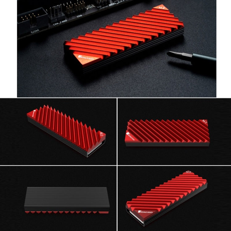 Jonsbo M.2-3 Solid State Radiator For NVME/SSD(Red) - Fan Cooling by Jonsbo | Online Shopping South Africa | PMC Jewellery | Buy Now Pay Later Mobicred