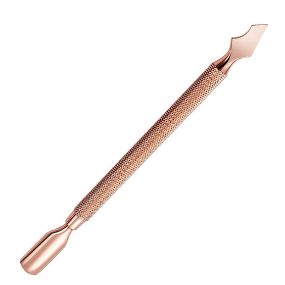 3 PCS Stainless Steel Rose Gold Double-Headed Steel Push Dead Skin Scissors Nail Set,Style: 01 Big Head