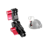 Aluminium Alloy 360 Degree Rotating Mount Adapter Adjustable Arm Connector for GoPro Hero11 Black / HERO10 Black /9 Black /8 Black /7 /6 /5 /5 Session /4 Session /4 /3+ /3 /2 /1, DJI Osmo Action and Other Action Cameras(Red)