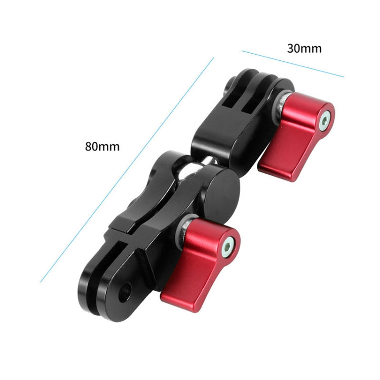 Aluminium Alloy 360 Degree Rotating Mount Adapter Adjustable Arm Connector for GoPro Hero11 Black / HERO10 Black /9 Black /8 Black /7 /6 /5 /5 Session /4 Session /4 /3+ /3 /2 /1, DJI Osmo Action and Other Action Cameras(Black) - Helmet Mount by PMC TechLife | Online Shopping South Africa | PMC TechLife | Buy Now Pay Later Mobicred
