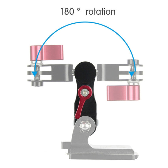 Aluminium Alloy 360 Degree Rotating Mount Adapter Adjustable Arm Connector for GoPro Hero11 Black / HERO10 Black /9 Black /8 Black /7 /6 /5 /5 Session /4 Session /4 /3+ /3 /2 /1, DJI Osmo Action and Other Action Cameras(Blue)