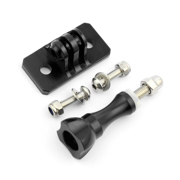 Aluminum Alloy Tripod Head Helmet Fixed Adapter Mount for GoPro Hero11 Black / HERO10 Black /9 Black /8 Black /7 /6 /5 /5 Session /4 Session /4 /3+ /3 /2 /1, DJI Osmo Action and Other Action Cameras(Black) - Helmet Mount by PMC TechLife | Online Shopping South Africa | PMC TechLife | Buy Now Pay Later Mobicred