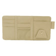 2 PCS Auto Sun Visor Card Clip Business Card Glasses Clip Zipper Car Mobile Phone Document Folder(Beige) - Stowing Tidying by PMC TechLife | Online Shopping South Africa | PMC TechLife | Buy Now Pay Later Mobicred