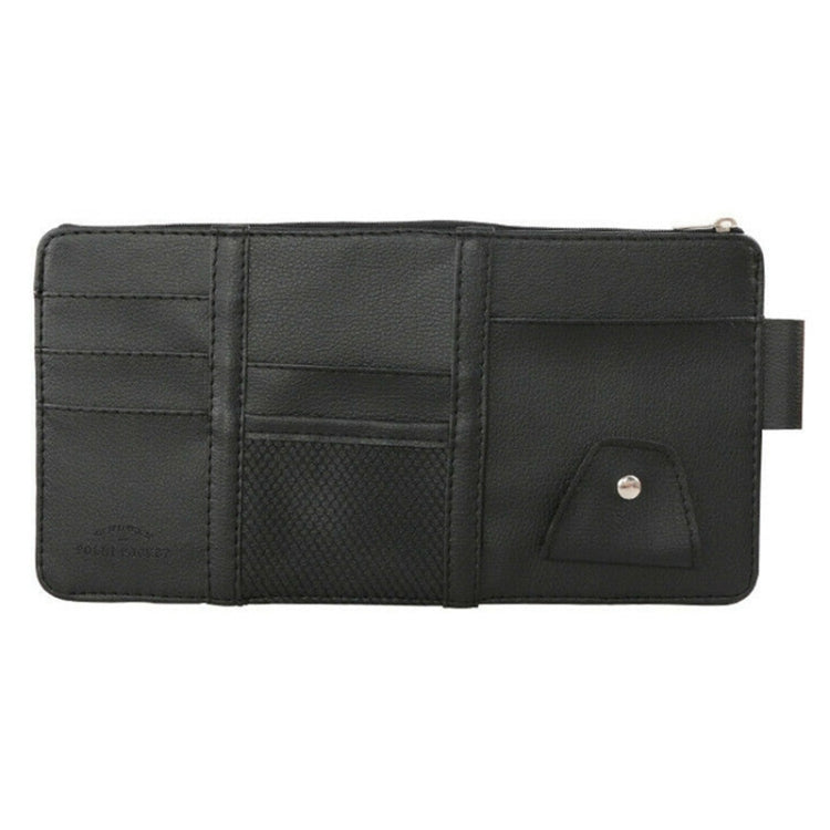 2 PCS Auto Sun Visor Card Clip Business Card Glasses Clip Zipper Car Mobile Phone Document Folder(Black) - Stowing Tidying by PMC TechLife | Online Shopping South Africa | PMC TechLife | Buy Now Pay Later Mobicred