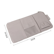 2 PCS Auto Sun Visor Card Clip Business Card Glasses Clip Zipper Car Mobile Phone Document Folder(Gray)