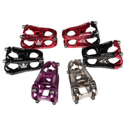 KRSEC CNC Ultra Light Short-Handed Mountain Bike Aluminum Alloy 50mm Riser, Colour: Red Black