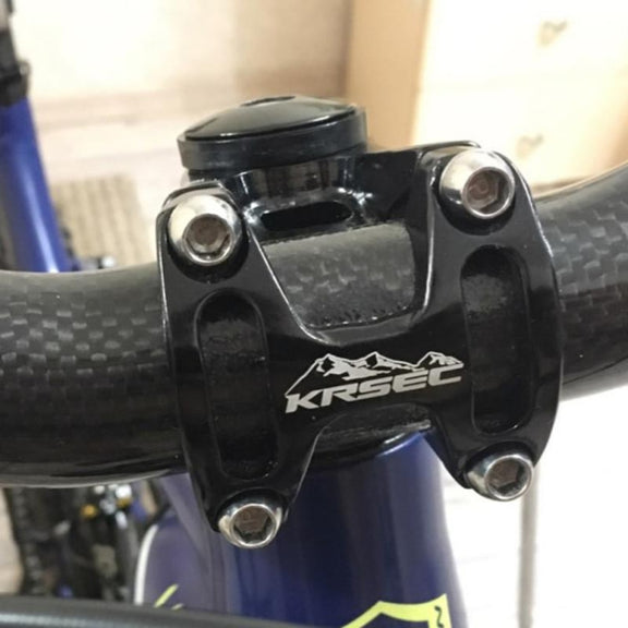 KRSEC CNC Ultra Light Short-Handed Mountain Bike Aluminum Alloy 50mm Riser, Colour: Titanium