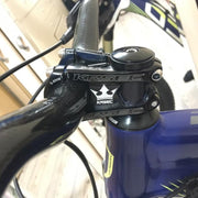 KRSEC CNC Ultra Light Short-Handed Mountain Bike Aluminum Alloy 50mm Riser, Colour: Titanium