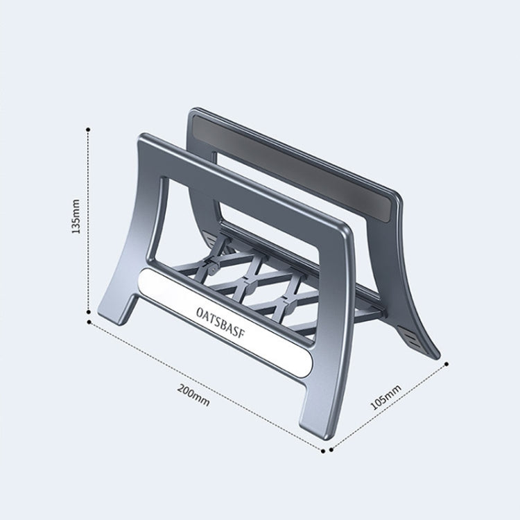 Oatsbasf 03671 Multifunctional Computer Tablet Cellphone Storage Bracket, Colour: Deluxe Version (Silver)