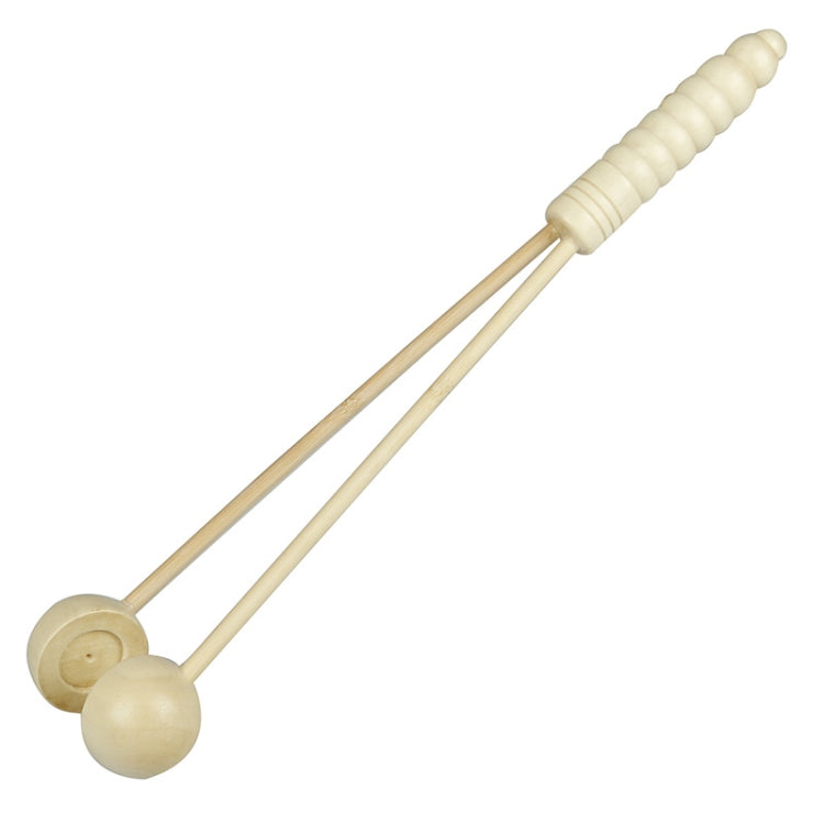 Wooden Smiling Face Knock Back Hammer Multifunctional Health Massage Hammer(Three Treasures Hammer)