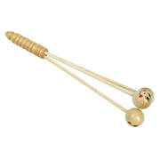 Wooden Smiling Face Knock Back Hammer Multifunctional Health Massage Hammer(Three Treasures Hammer)