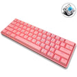 LEAVEN K28 61 Keys Gaming Office Computer RGB Wireless Bluetooth + Wired Dual Mode Mechanical Keyboard, Cabel Length:1.5m, Colour: Green Axis (Pink) - Wireless Keyboard by LEAVEN | Online Shopping South Africa | PMC TechLife | Buy Now Pay Later Mobicred