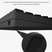 LEAVEN K28 61 Keys Gaming Office Computer RGB Wireless Bluetooth + Wired Dual Mode Mechanical Keyboard, Cabel Length:1.5m, Colour: Green Axis (Pink)