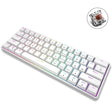 LEAVEN K28 61 Keys Gaming Office Computer RGB Wireless Bluetooth + Wired Dual Mode Mechanical Keyboard, Cabel Length:1.5m, Colour: Tea Axis (White) - free shipping - PMC TechLife - Order now!