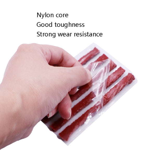 2sets Short Car Tire Repair Strip Set Vacuum Tire Tool Car Motorcycle Special Tire Tendon Strip(Tonic Strip)