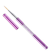 Nail Art Drawing Pen Purple Drill Rod Color Painting Flower Stripe Nail Brush With Pen Cover, Specification: 20mm