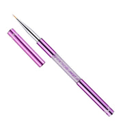 Nail Art Drawing Pen Purple Drill Rod Color Painting Flower Stripe Nail Brush With Pen Cover, Specification: 9mm