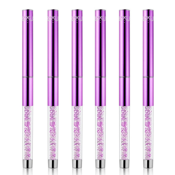 Nail Art Drawing Pen Purple Drill Rod Color Painting Flower Stripe Nail Brush With Pen Cover, Specification: 5mm