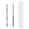 2 in 1 Color Titanium Nail Remover Set Stainless Steel Double-headed Dead Skin Push Set - Nail Art Equipment by PMC Jewellery | Online Shopping South Africa | PMC Jewellery | Buy Now Pay Later Mobicred