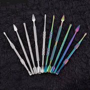 Nail Art Tool Set Smoke Cream Spoon Stainless Steel Steel Push Smoke Oil Spoon, Specification: 5 In 1 Silver
