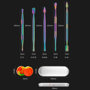 Nail Art Tool Set Smoke Cream Spoon Stainless Steel Steel Push Smoke Oil Spoon, Specification: 6 In 1 Silver