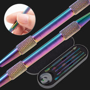 Nail Art Tool Set Smoke Cream Spoon Stainless Steel Steel Push Smoke Oil Spoon, Specification: 6 In 1 Silver