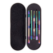 Nail Art Tool Set Smoke Cream Spoon Stainless Steel Steel Push Smoke Oil Spoon, Specification: 5 In 1 Color Titanium