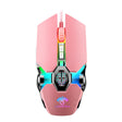 LEAVEN 7 Keys 4000DPI USB Wired Computer Office Luminous RGB Mechanical Gaming Mouse, Cabel Length:1.5m, Colour: S30 Pink - free shipping - PMC TechLife - Order now!