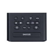 LED Digital Bedroom Alarm Clock With USB Charging Port Clock Radio Temperature Electronic Platform Clock, Specification: EU Plug(Black)