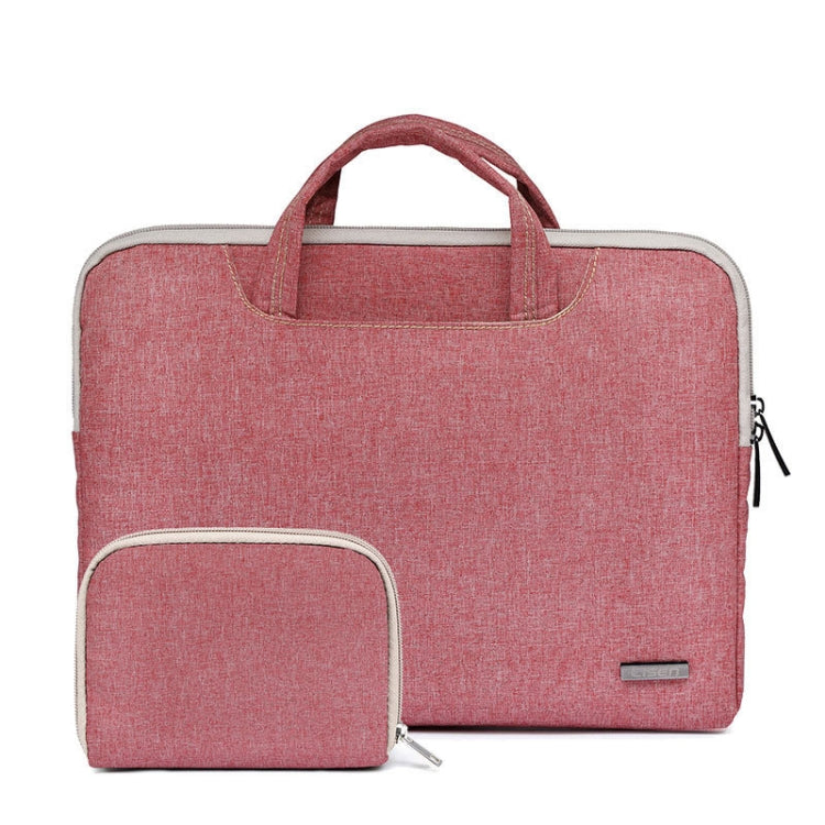 LiSEN LS-116 Simple Laptop Bag Business Laptop Liner Bag, Size: 11.6 inch(Snowflake Nylon Light Red) - free shipping - PMC Jewellery - Order now!