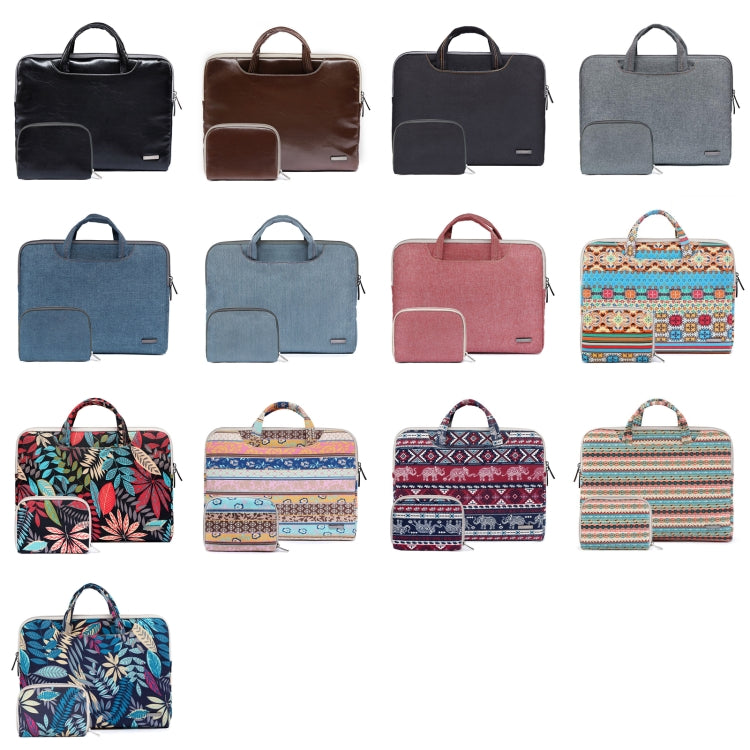 LiSEN LS-116 Simple Laptop Bag Business Laptop Liner Bag, Size: 15.6 inch(Canvas Small Elephant Red) - free shipping - PMC Jewellery - Order now!