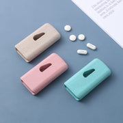 10 PCS JS010 Wheat Plastic Medicine Cutter Pill Divider(Beige)