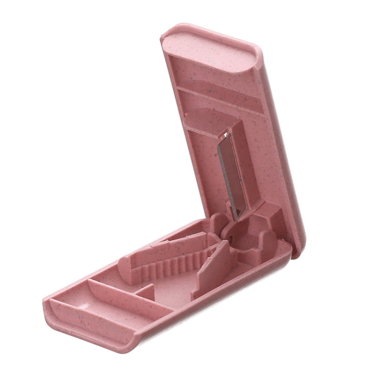 10 PCS JS010 Wheat Plastic Medicine Cutter Pill Divider(Pink)