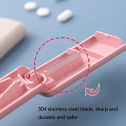 10 PCS JS010 Wheat Plastic Medicine Cutter Pill Divider(Pink)
