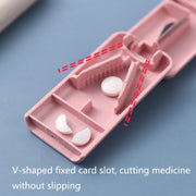 10 PCS JS010 Wheat Plastic Medicine Cutter Pill Divider(Pink)