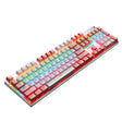 104 Keys Green Shaft RGB Luminous Keyboard Computer Game USB Wired Metal Mechanical Keyboard, Cabel Length:1.5m, Style: Double Imposition Version (Pink White) - Wired Keyboard by PMC TechLife | Online Shopping South Africa | PMC TechLife | Buy Now Pay Later Mobicred