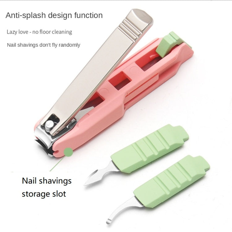 Anti-splash Nail Clippers Multifunctional Mobile Phone Holder Nail Clippers,Style: Red