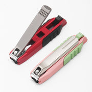 Anti-splash Nail Clippers Multifunctional Mobile Phone Holder Nail Clippers,Style: Matcha Green