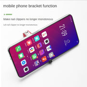Anti-splash Nail Clippers Multifunctional Mobile Phone Holder Nail Clippers,Style: Red Suit